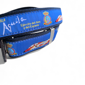 cinturón Patrulla Águila de cuero y lona azul con regulador -The Sioux Crew