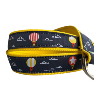 cinturón Globos de cuero y lona de color azul con piquetes- The Crew