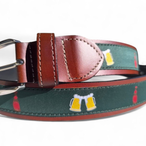 cinturón cervezas de cuero- The Crew