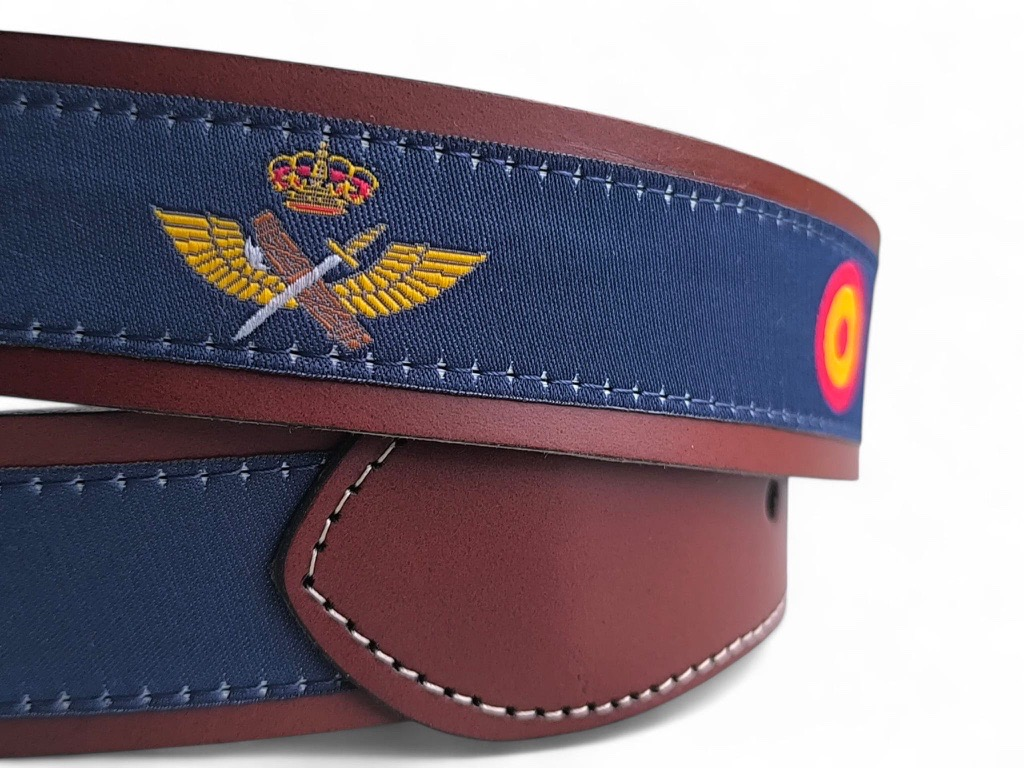 cinturón alas de aviación militares de cuero - The Sioux Crew