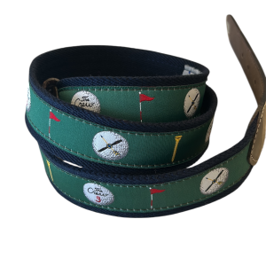 cinturón pelotas de golf de cuero y lona color azul - The Sioux Crew