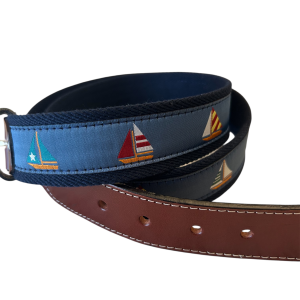 cinturón náutico de veleros azul- The Sioux Crew
